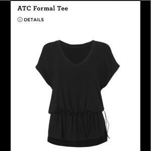 NWOT, CABI ATC Formal Tee, never worn, size M, black with drawstring waist.